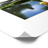 3D afbeelding Schitterende eenden zwemmen in een v Poster (Hoek)