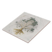 3D-afbeelding van het leven Witte marmer Tegeltje (Zijkant)