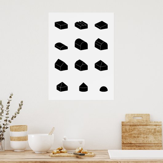 3D-afdrukken in Roof Forms Poster (Keuken)