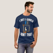3D-afdrukontwerp Ik kan dat cadeau afdrukken T-shirt (Voorkant volledig)