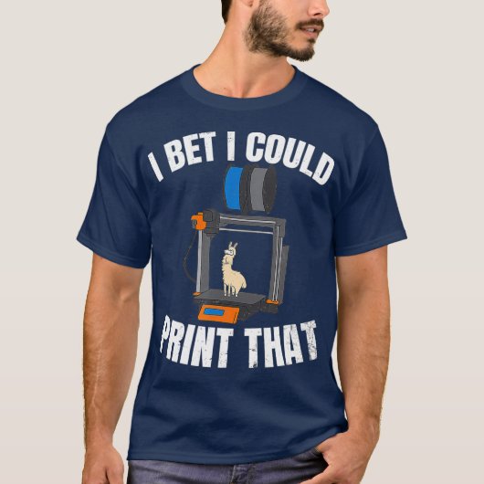 3D-afdrukontwerp Ik kan dat cadeau afdrukken T-shirt (Voorkant)