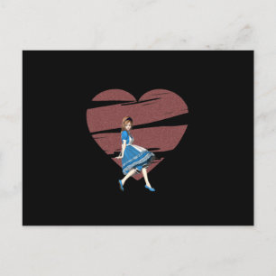 3D Alice & Red Heart Briefkaart