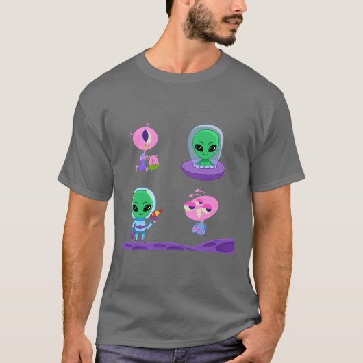 3D Alien Character Design T-shirt (Voorkant)