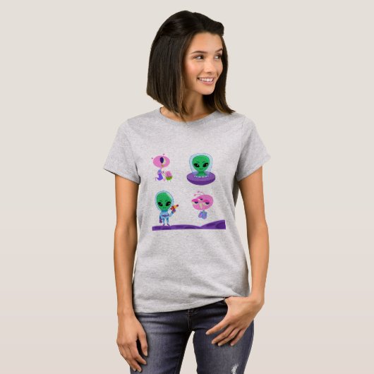 3D Alien Character Design T-shirt (Voorkant volledig)