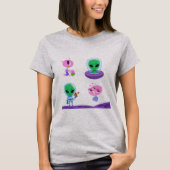 3D Alien Character Design T-shirt (Voorkant)