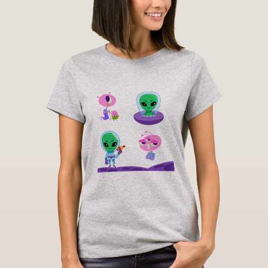 3D Alien Character Design T-shirt (Voorkant)