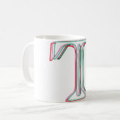 3d-als T-Mok Initiaal Koffiemok (Voorkant links)