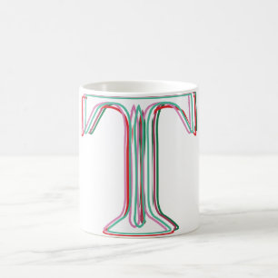 3d-als T-Mok Initiaal Koffiemok