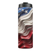 3D Amerikaanse vlag golf Thermosbeker (Voorkant)
