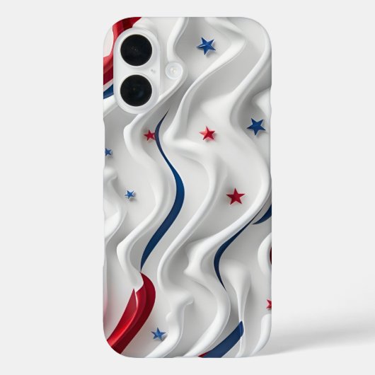 3D Amerikaanse vlag ontwerp Case-Mate iPhone Case (Achterkant)