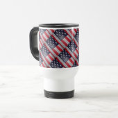 3D Amerikaanse Vlag Reizen Reisbeker (Voorkant links)