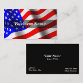 3D Amerikaanse vlag (RGB-kleuren) Visitekaartje (Voorkant / Achterkant)