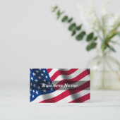 3D Amerikaanse vlag (True Colors) Visitekaartje (Staand voorkant)