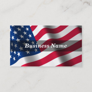 3D Amerikaanse vlag (True Colors) Visitekaartje