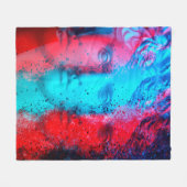 3d anaglyph effect. Covid-mutanten. David Apollo.  Fleece Deken (Voorkant (Horizontaal))