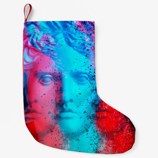 3d anaglyph effect. Covid-mutanten. David Apollo. Kleine Kerstsok (Voorkant)