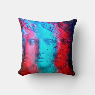 3d anaglyph effect. Covid-mutanten. David Apollo.  Kussen