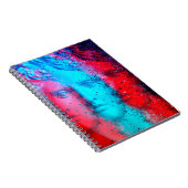 3d anaglyph effect. Covid-mutanten. David Apollo.  Notitieboek (Rechterzijde)