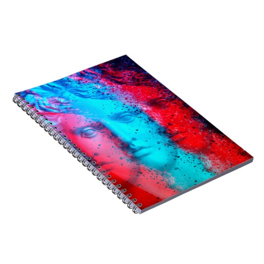 3d anaglyph effect. Covid-mutanten. David Apollo. Notitieboek (Rechterzijde)