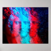 3d anaglyph effect. Covid-mutanten. David Apollo. Poster (Voorkant)
