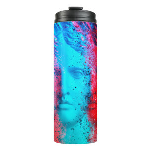 3d anaglyph effect. Covid-mutanten. David Apollo.  Thermosbeker