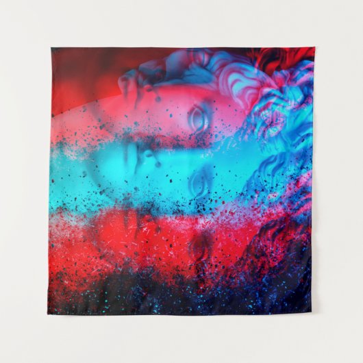 3d anaglyph effect. Covid-mutants. David Apollo. G Wandkleed (Voorkant (horizontaal))