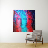 3d anaglyph effect. Covid-mutants. David Apollo. G Wandkleed (In situ)