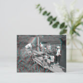 3D Anaglyph - Hampton Lode Ferry, Shropshire, Vere Briefkaart (Staand voorkant)