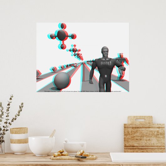 3D Anaglyph: Spaceport Poster (Keuken)