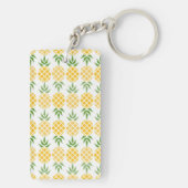 3D anananas- en ananaseppatroon Sleutelhanger (achterkant)