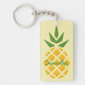 3D anananas- en ananaseppatroon Sleutelhanger (Voorkant)