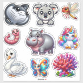 3D Animal Wonderland Sticker Set (Vel)