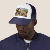 3D-Animatie Leeuw Eet Zebra – Wilde Savannah-Scene Trucker Pet (In situ)