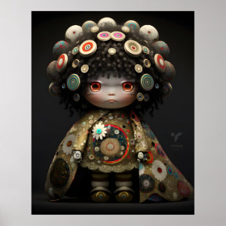 3D Anime Doll Poster van Takashi Murakami