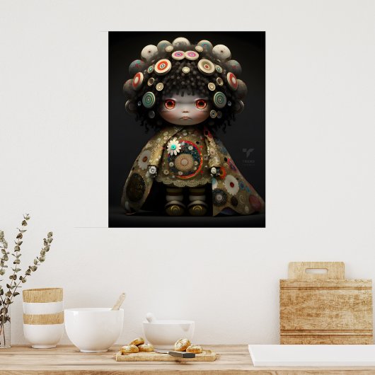 3D Anime Doll Poster van Takashi Murakami (Keuken)
