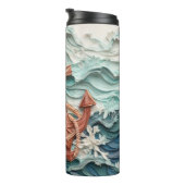 3D Anker Zee Waves Art Thermosbeker (Geroteerd rechts)