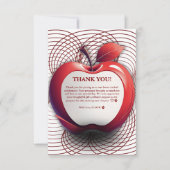 3D-appel van ons Geometrisch Baby shower van het O Bedankkaart (Voorkant)