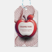 3D-appel van ons Geometrisch Baby shower van het O Cadeaulabel (Voorkant)