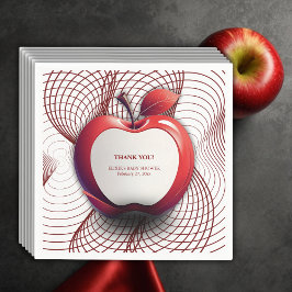 3D-appel van ons Geometrisch Baby shower van het O Servet