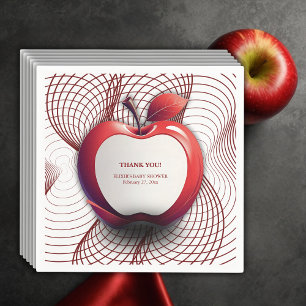 3D-appel van ons Geometrisch Baby shower van het O Servet