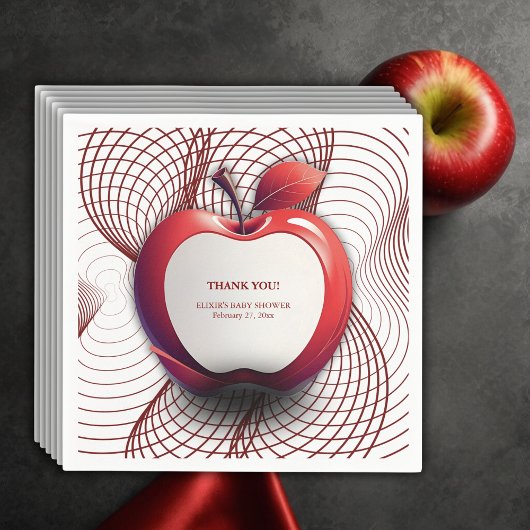 3D-appel van ons Geometrisch Baby shower van het O Servet