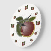 3D-appels (spetters) wandklok (Hoek)