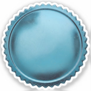 3D Aqua Blau Folie Zegel Steruitbarsting Prijs Med Sticker