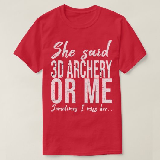 3D Archery grappig geschenk T-shirt (Design voorkant)