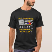 3d Armored Division American Flag Spearhead Veter T-shirt (Voorkant)