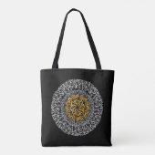 3D Art Arabische Letters Zwart Tote Bag (Achterkant)