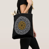 3D Art Arabische Letters Zwart Tote Bag (Dichtbij)
