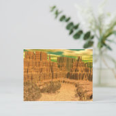 3d art canyon casting briefkaart (Staand voorkant)