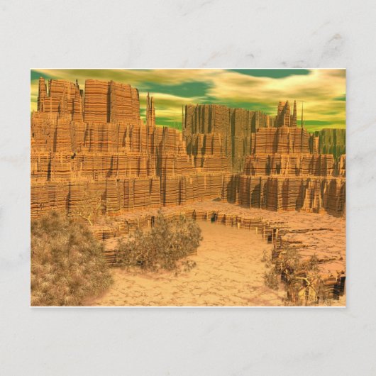 3d art canyon casting briefkaart (Voorkant)
