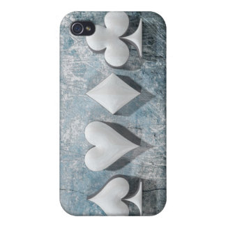 3D Artwork "Poker Suits" iPhone 4/4S Hoesje